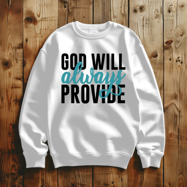 God Will Always Provide T-Shirt - Image 2