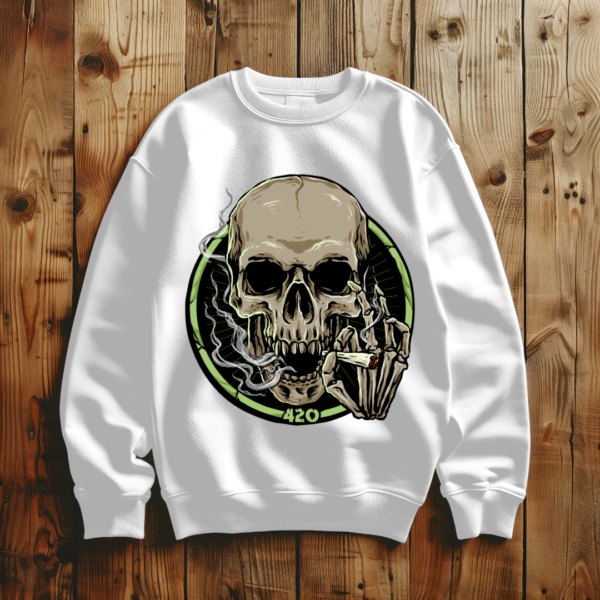 Smoking skull T-shirt - Image 6