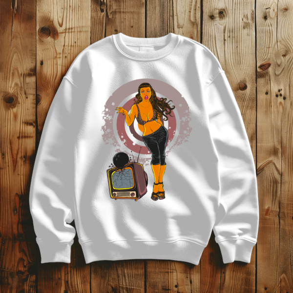 Woman With Television T-Shirt - Image 5