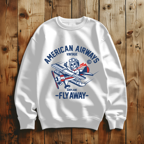 American airways with skull riding plane - Image 6