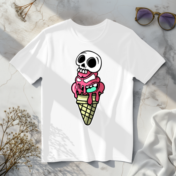 Ice cream with skull T-shirt - Image 6