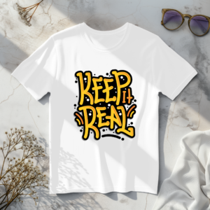 Keep it real white t-shirt