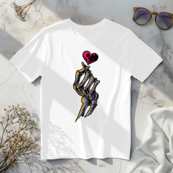 Korean heart white t-shirt