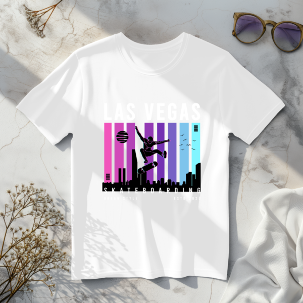 Las vegas skateboarding T-shirt - Image 5