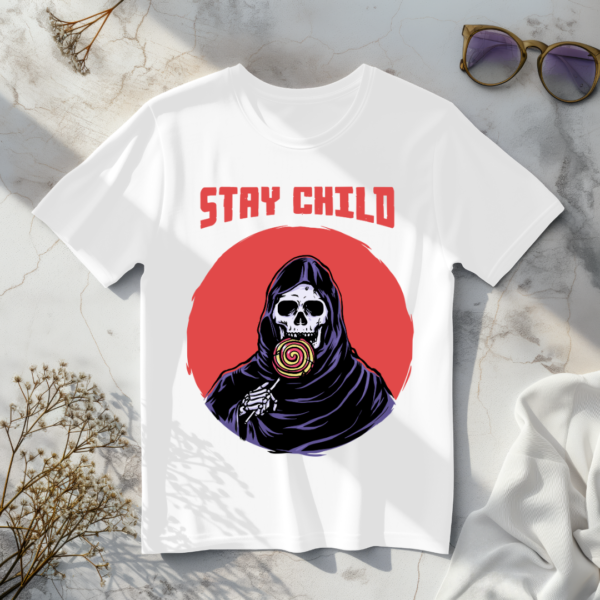 Stay child with grim reaper T-shirt - Image 5