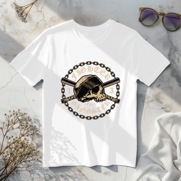 Skull Gangster White t-shirt