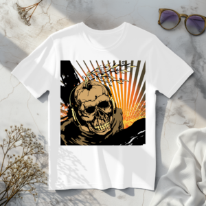 Skull with plant whit t-shirt