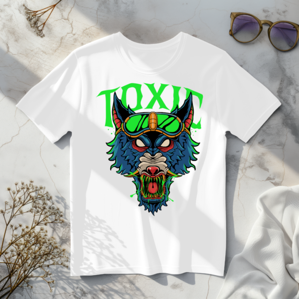 Toxic Tiger Face T-Shirt - Image 4