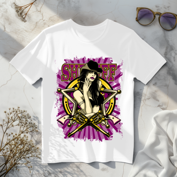 Woman With Guns T-Shirt - Image 4