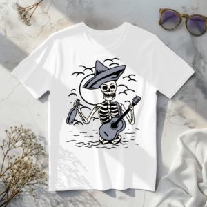 Guitarist Skeleton White t-shirt