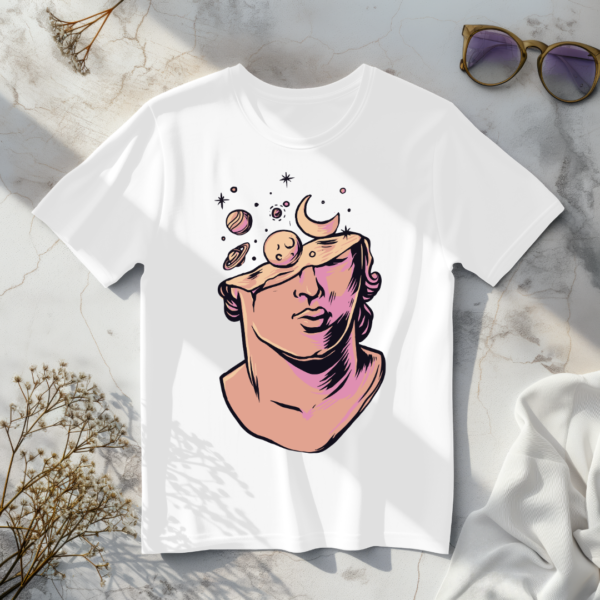 Half Human face with plantes T-shirt - Image 6