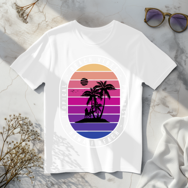 Hawai beach white t-shirt