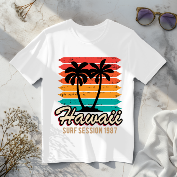 Hawaii Surf Session 1987 T-shirt - Image 6